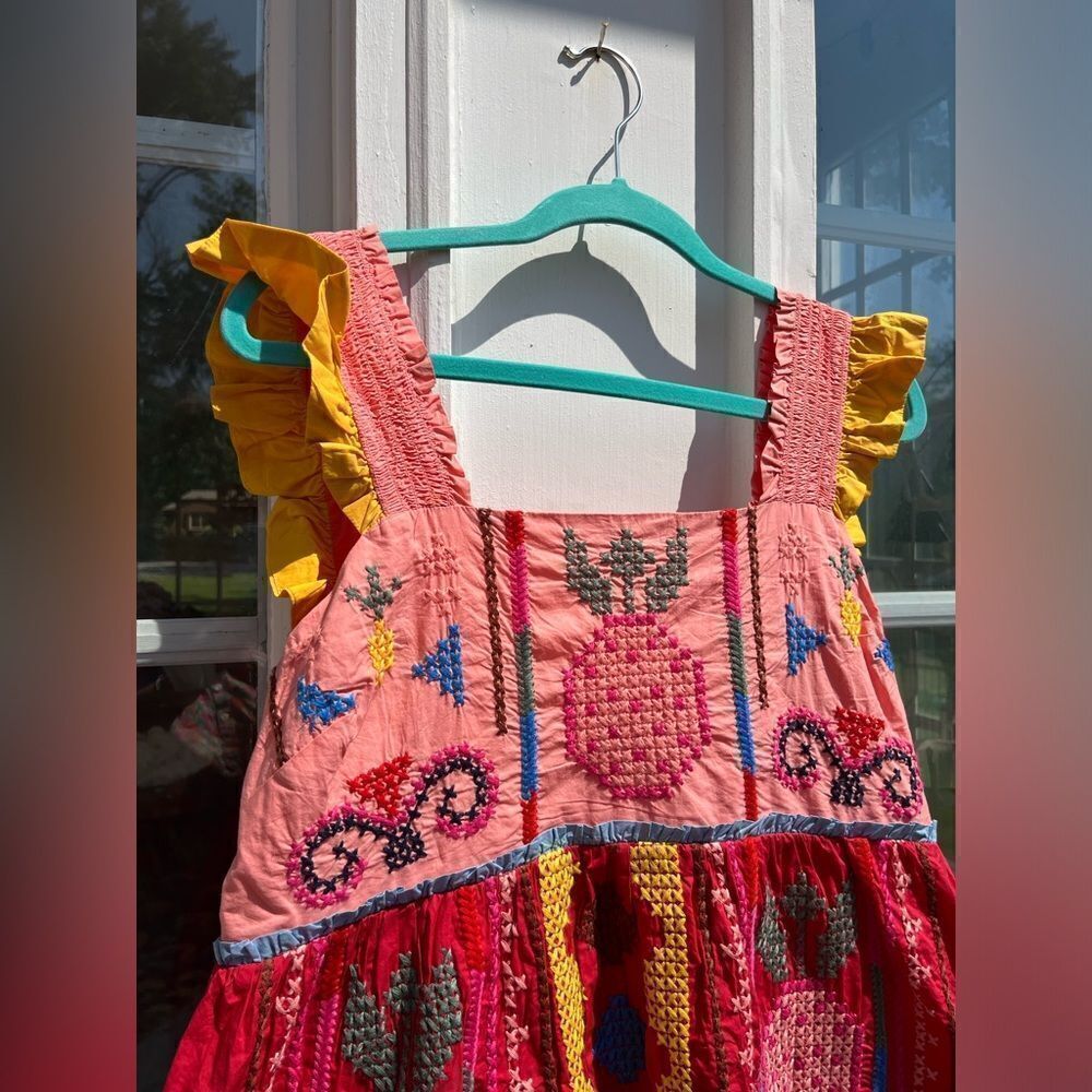 FARM Rio Colorblock Embroidered Mini Dress NWT - Picture 9 of 16